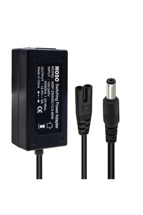 12 Volt - 5 Amper 60 Watt 5.5 x 2.5 Uçlu Plastik Kasa Masaüstü Adaptör