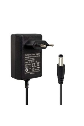 12Volt 1.5Amper 5.5X2.5mm Uçlu Plastik Kasa Priz Tipi Adaptör
