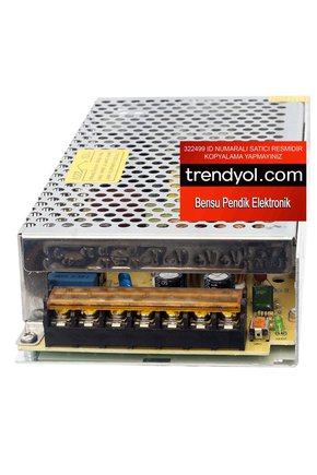 12 Volt 15 Amper 180 Watt Metal Kasa Adaptör Yerli Üretim Türk Malı Bensu Pendik Elektronik