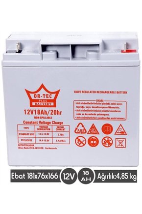 12 V 18 AHM KURU AKÜ