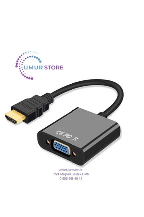 HDMI To VGA Kablo Çevirici Dönüştürücü Görüntü Aktarıcı