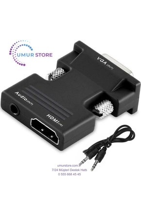 Ses Destekli HDMI To Vga Kablo Çevirici Dönüştürücü
