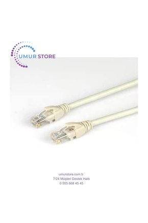 CAT5E Ethernet Patch Internet Kablosu, Beyaz, 40 M