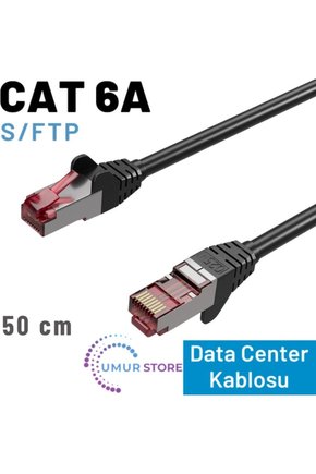 50 cm Cat 6A Kablo, Sftp Ethernet Data Center Patch Kablo