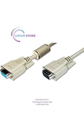 Digitus AK-310200-018-E 1.8 mt VGA To VGA Erkek-Dişi AWG2830 3CF7C Bej Görüntü Kablosu