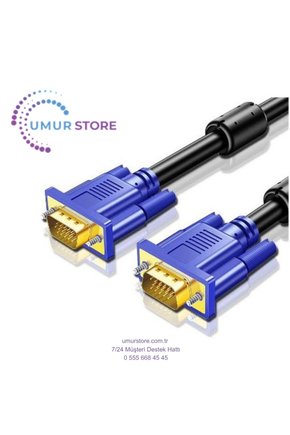 VGA Gold Kablo VGA 15 Pin Erkek Erkek Gold Görüntü Kablosu 50 Metre