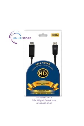 IDPH-18T Displayport To Hdmi Kablo 1.8mt