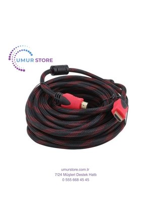 HDMI To HDMI 10 mt Örgülü HDMI Kablo