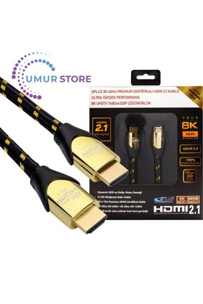 8K60 2 Metre HDMI 48 Gbps 8k Ultra Hd Sertifikalı 8k 60Hz 4320P 4K 120Hz 26 Awg D-Hdr Hdcp 2.3 Earc