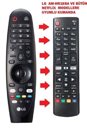 Uyumlu Akb75095308 Netflix-amazon Lcd Led Tv Kumanda