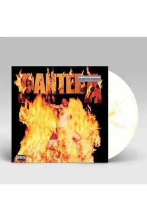 Pantera Reinventing The Steel (White  Yellow Marbled Vinyl) Marbled White  Yellow Flames Edition