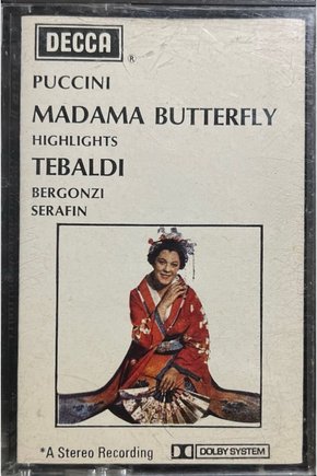 (Plak Değildir KASET tir) Kaset Puccini Madama Butterfly Tebaldi Kaset