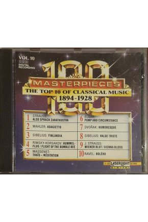 (PLAK DEĞİLDİR CD DİR) Cd 100 Masterpieces Vol.10 (1894-1928) Cd