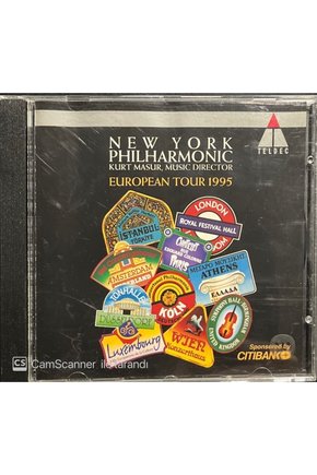 (PLAK DEĞİLDİR CD DİR) Cd New York Philarmonic Kurt Masur European Tour 1995 Cd
