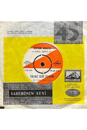 Ertan Anapa Yalnız Seni Sevdim 45lik Plak