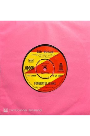 Cliff Richard Congratulations 45lik Plak