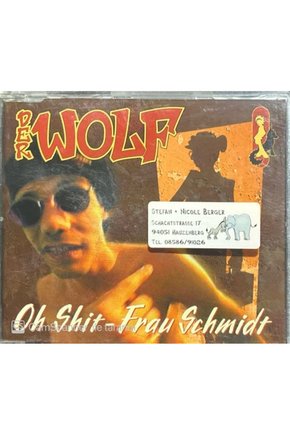 (PLAK DEĞİLDİR CD DİR) Der Wolf Oh Shit Frau Schmidt Maxi Single Cd