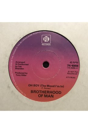 Brotherhood Of Man Oh Boy 45lik Plak
