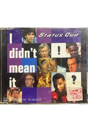 (PLAK DEĞİLDİR CD DİR) Status Quo I Didnt Mean It Maxi Single Cd