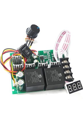 60A DC Motor PWM Hız Kontrol Kartı 10V-55V Dijital Ekranlı Sürücü İleri Geri Yön Şalterli Kademesiz