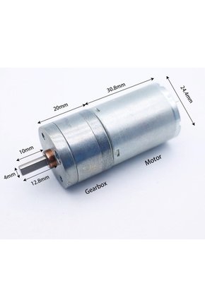 JGA25-370 12V 12 RPM Redüktörlü DC Motor 25mm Metal Dişli D Şaft 4mm Mil Yüksek Torklu Düşük Devirli