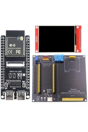 ESP32-S3-CAM N16R8 Gelistirme Kiti 2.8 Inc Dokunmatik TFT Ekranli Sensorlu Genisletme Seti