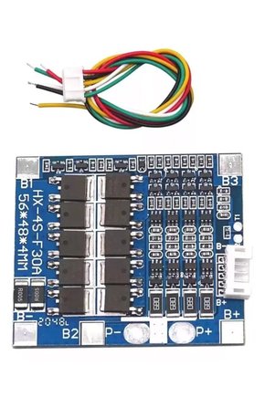 HX-4S-F30A Mavi 4S 30A 12.8V 14.6V LiFePO4 BMS Pil Koruma Devresi