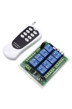 12V 8 Kanal 433 MHz RF Kablosuz Kumandalı Röle Modülü Seti