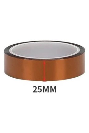 Isıya Dayanıklı Kapton Poliimid Bant 25mm 30 Metre Elektronik Yalıtım ve 3D Yazıcı Maskelemesi