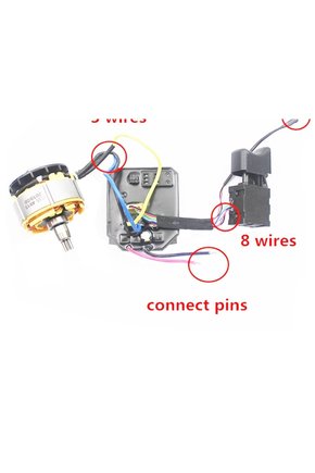 Dayi 2106, 161 ve 169 Uyumlu Fırçasız Motor ve Kontrol Kartı Seti ve Buton Seti.