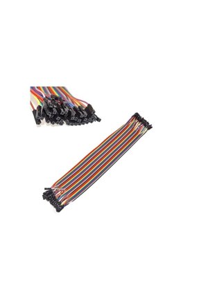 Çift Dişi Uçlu Jumper Kablo 40 Adet 30 cm Breadboard Uyumlu 10 Renkli Ayrılabilir