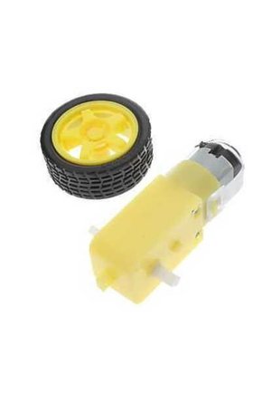 4 Adet - Arduino Robot Tekerlek Ve Dc Motor Seti 250rpm Dc Motor