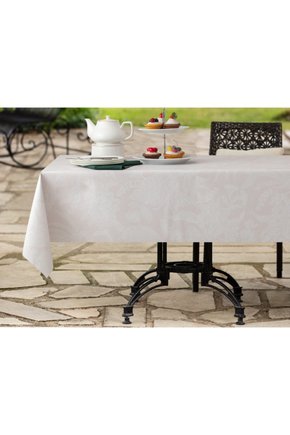 Elisa Pvc Masa Örtüsü - Bej  Beyaz - 100x140 Cm