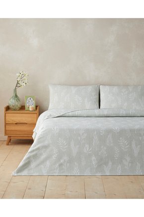 Florine Kolay Ütülenir Tek Kişilik Çarşaflı Nevresim Takımı 160x220 cm Açık Yeşil