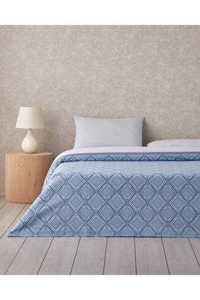 Diamond Twist Kolay Ütülenir Çift Kişilik Çarşaflı Nevresim Takımı 200x220 cm Koyu Mavi