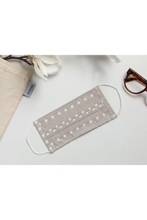 Star Pamuk Maske 9,5x18 Cm Gri
