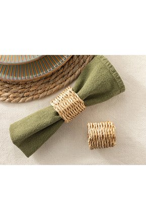 Trikote Rafya 2li Peçete Halkası 5 Cm Taba