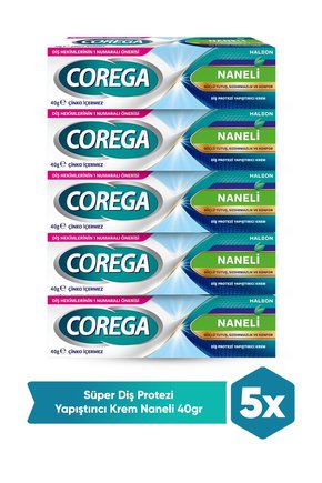 Süper Protez Yapıştırıcı Krem Naneli 40gr x 5 Adet
