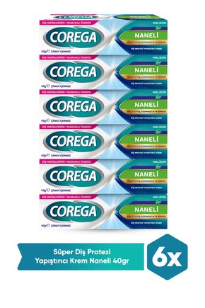 Süper Protez Yapıştırıcı Naneli Krem 40 gr 6 Kutu