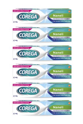 Süper Protez Yapıştırıcı Naneli Krem 40 gr 6 Adet