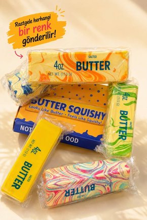 Butter Squishy Stres Oyuncağı Süper Yumuşak Slow Rising Sıkılabilir Antistres Oyuncak renkler RASGELE GÖNDERİLİR 1 ADET 