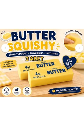 İkili Paket Butter Squishy Stres Oyuncağı Süper Yumuşak Slow Rising Sıkılabilir Antistres Oyuncak
