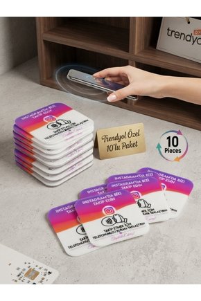 NFC İnstagram Takip kartı (10 Adetli set içerir)