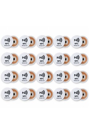 NTAG213 NFC KODLANABİLİR KİLİTSİZ YAPIŞKANLI 25MM AKILLI ETİKET 20 ADET