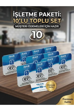 10 adet Ödeme ve İban Bilgi NFC Kartı
