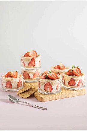 6lı Cam Kase Magnolia-magnolya Puding Kasesi Çerezlik 200 ml 6 lı Cam Kase