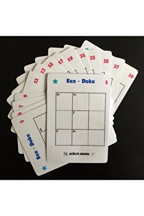 Kendoku (3x3) - Matematik Akıl Zeka Mantık Bilsem Hazırlık Oyunu