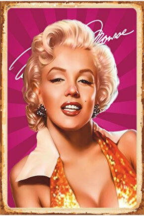 Mrylin Monroe Retro Ahşap Poster