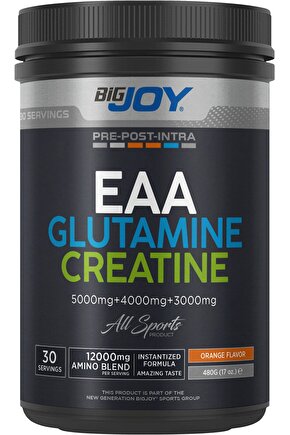 EAA+Glutamin+Kreatin Portakal 480g-3gr Creatine+4gr Glutamine+5gr Essansiyel Amino Asitler