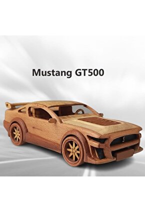 Ahşap Oyuncak Model Araba Serisi Mustang Gt500 Ao07